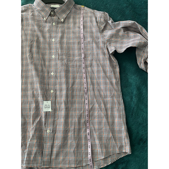 Jos A Bank Tailored Fit Long Sleeve Button Down Shirt Men's XL Plaid - Picture 9 of 11